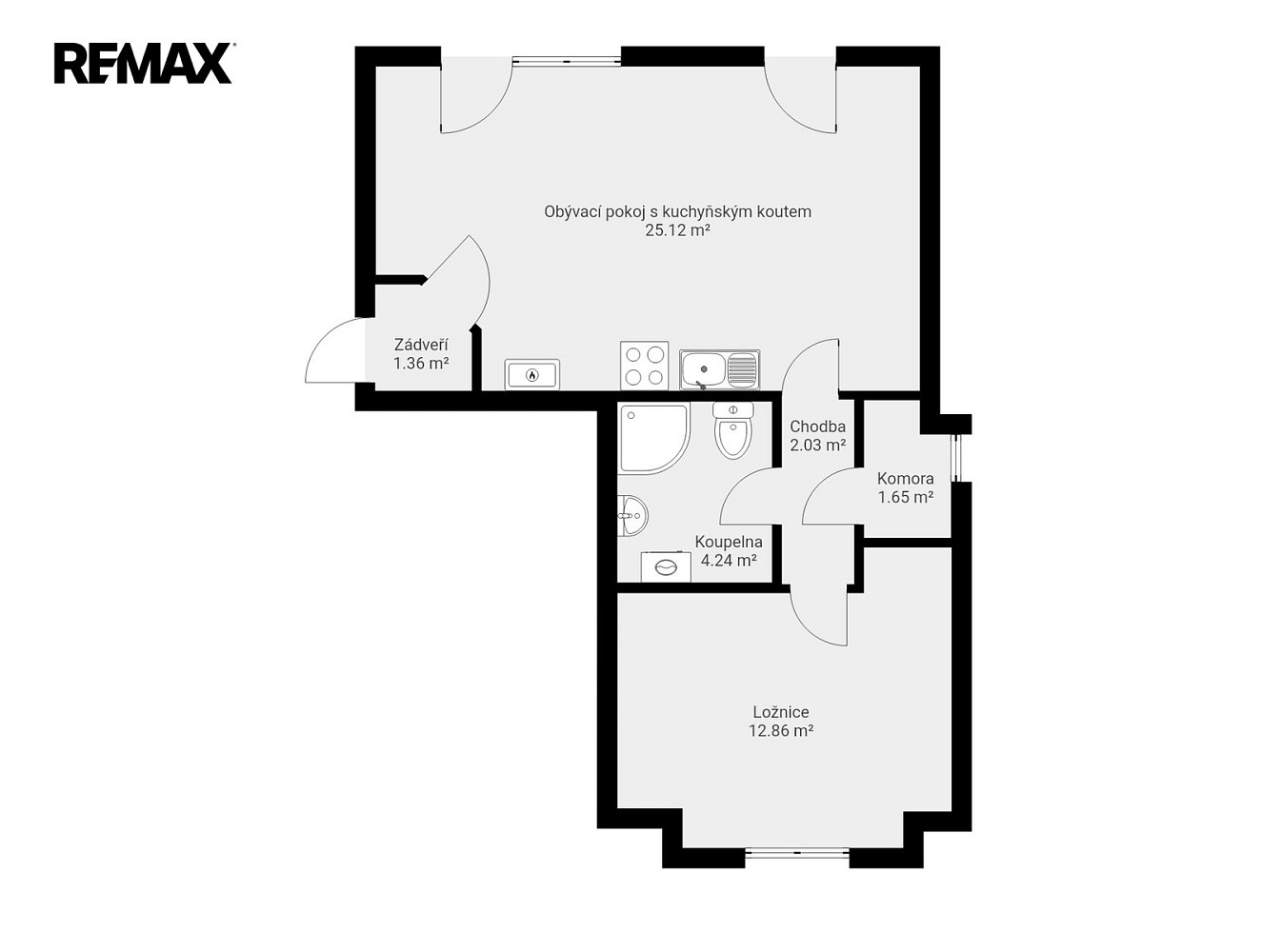 Pronájem bytu 2+kk 47 m² — photo 4