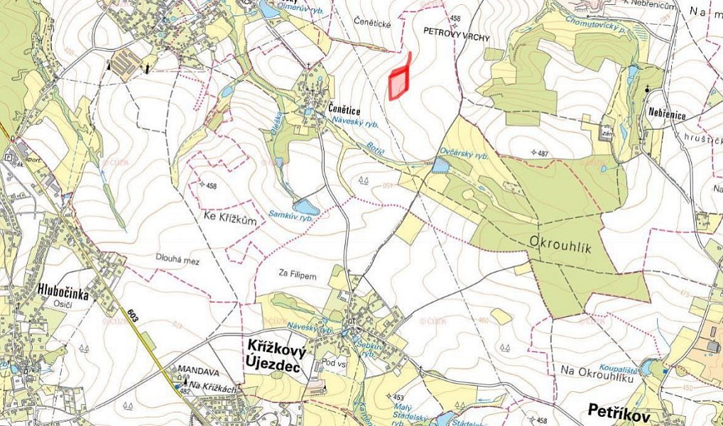 Prodej pole 18 292 m², Křížkový Újezdec – náhled fotky 3