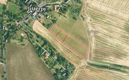 Prodej pole 11 665 m², Chotiněves - Jištěrpy, okres Litoměřice