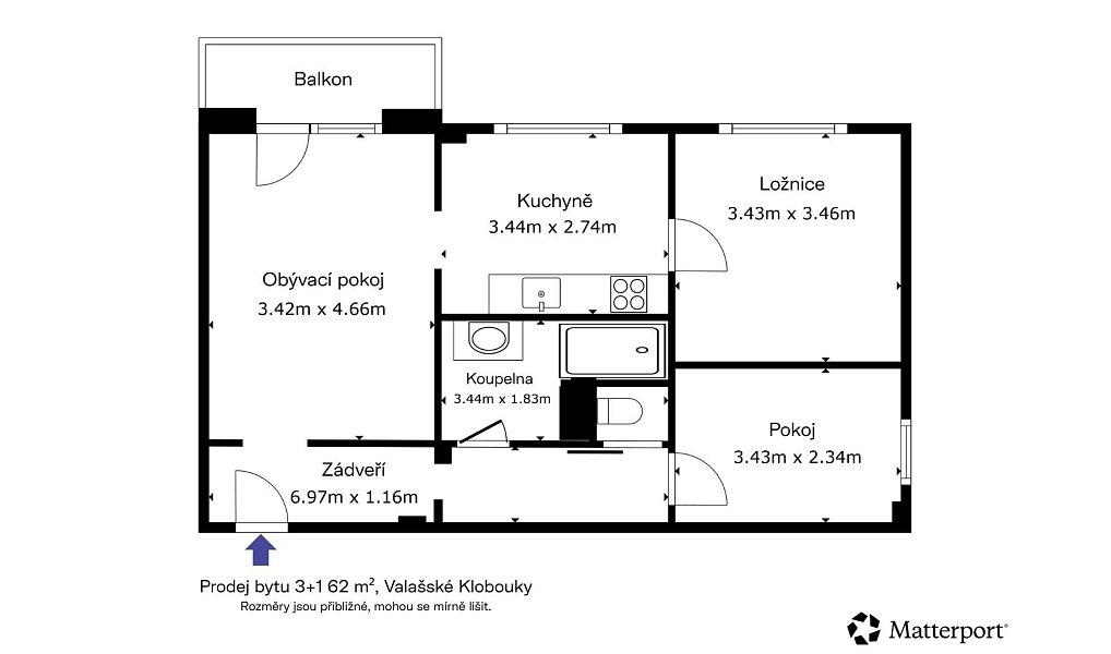Prodej bytu 3+1 62 m², Valašské Klobouky – náhled fotky 24