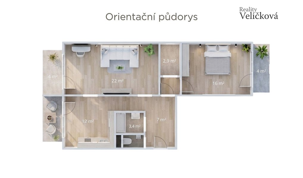Prodej bytu 2+1 80 m², Hradec Králové – náhled fotky 4