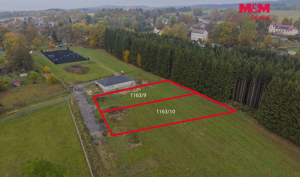 Prodej stavebního pozemku 999 m², Krásná – náhled fotky 2