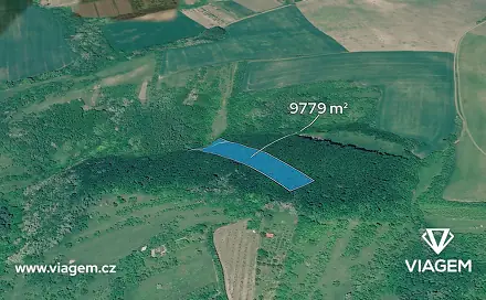Prodej lesa 1 086 m², Klobouky u Brna, okres Břeclav
