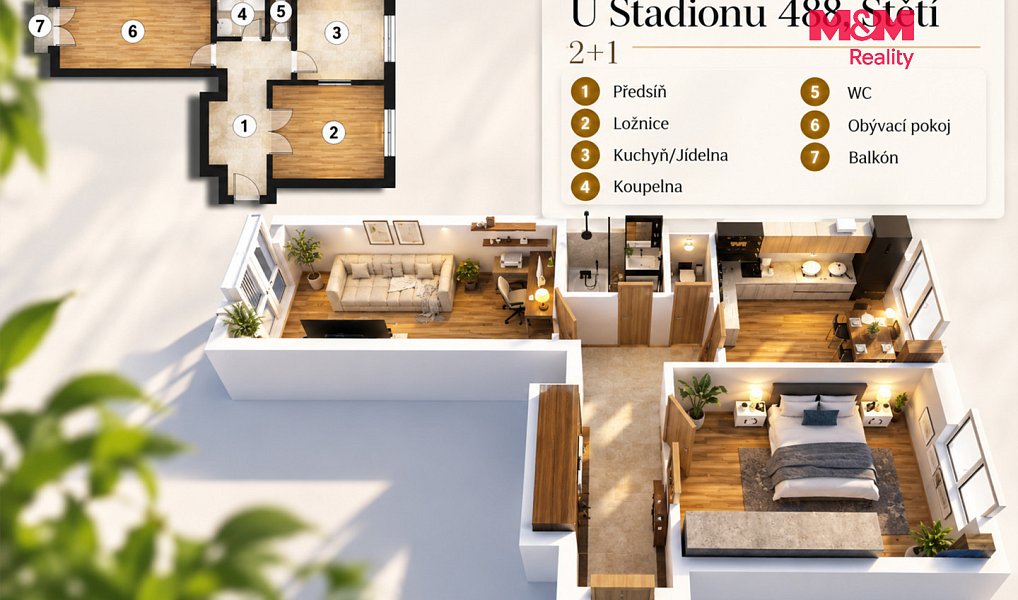 Prodej bytu 2+1 55 m², Štětí – náhled fotky 4