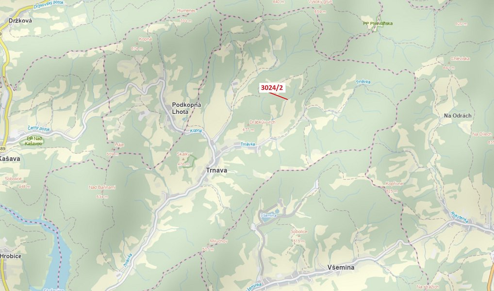 Dražba pozemku, 15 m², Zlín, Trnava