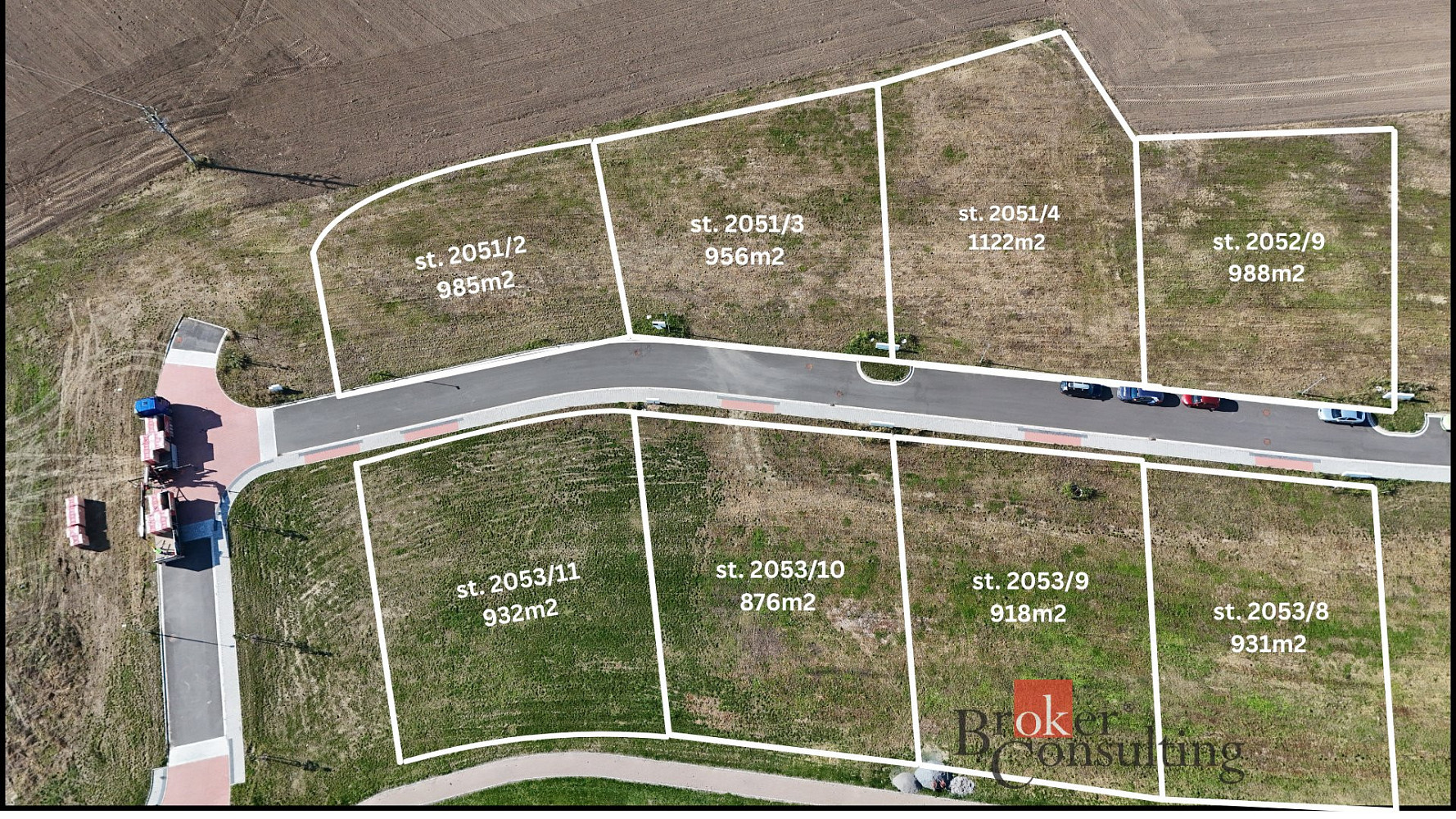 Prodej stavebního pozemku 883 m² – pohled 5