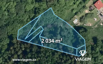 Prodej lesa 2 034 m², Podkopná Lhota, okres Zlín
