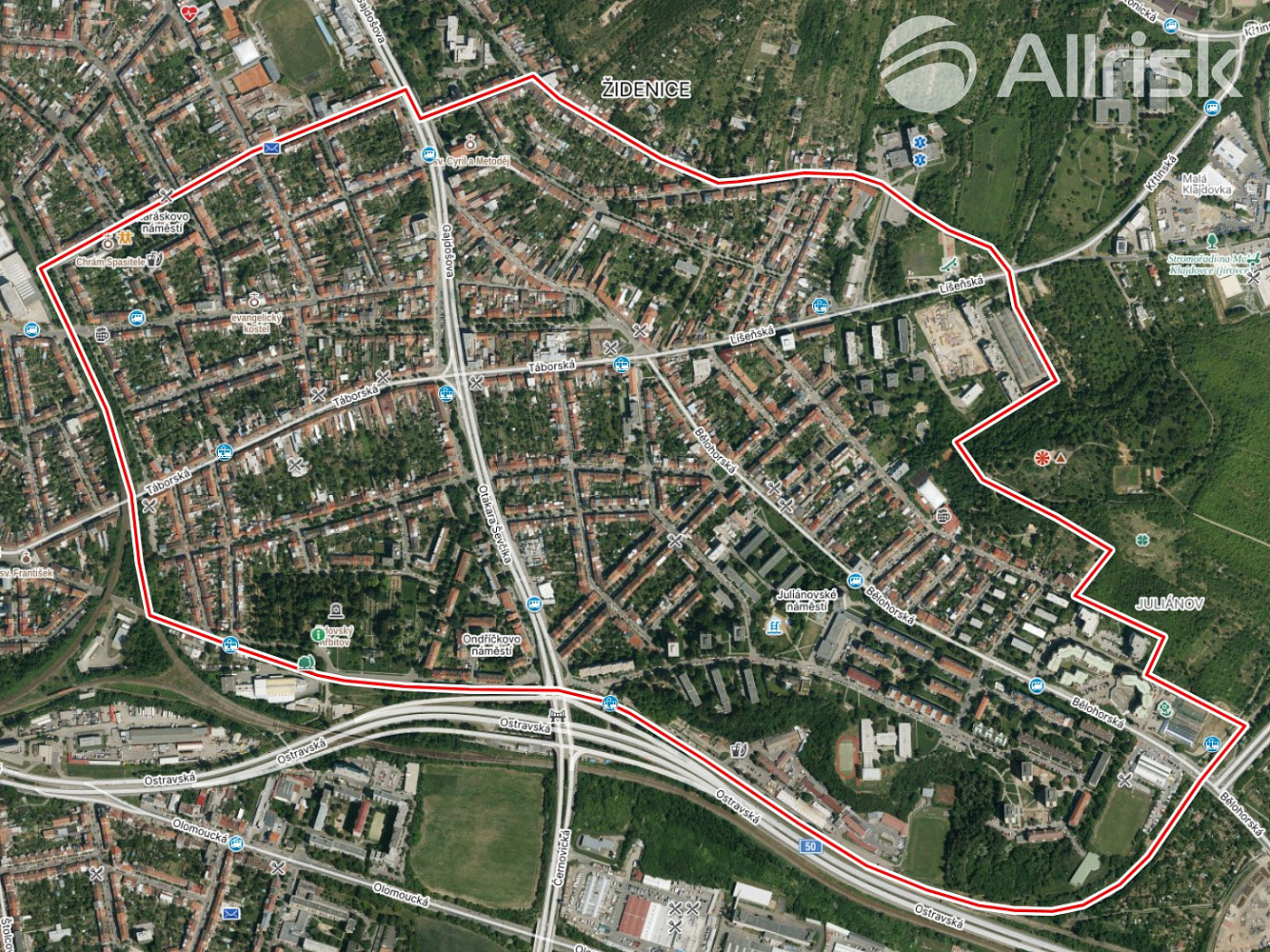 Pronájem venkovního stání, 10 m2 - brno