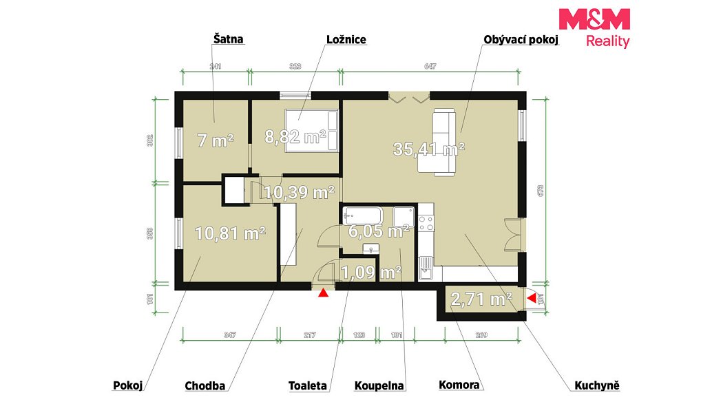 Prodej bytu 3+kk 85 m², Vochov – náhled fotky 6