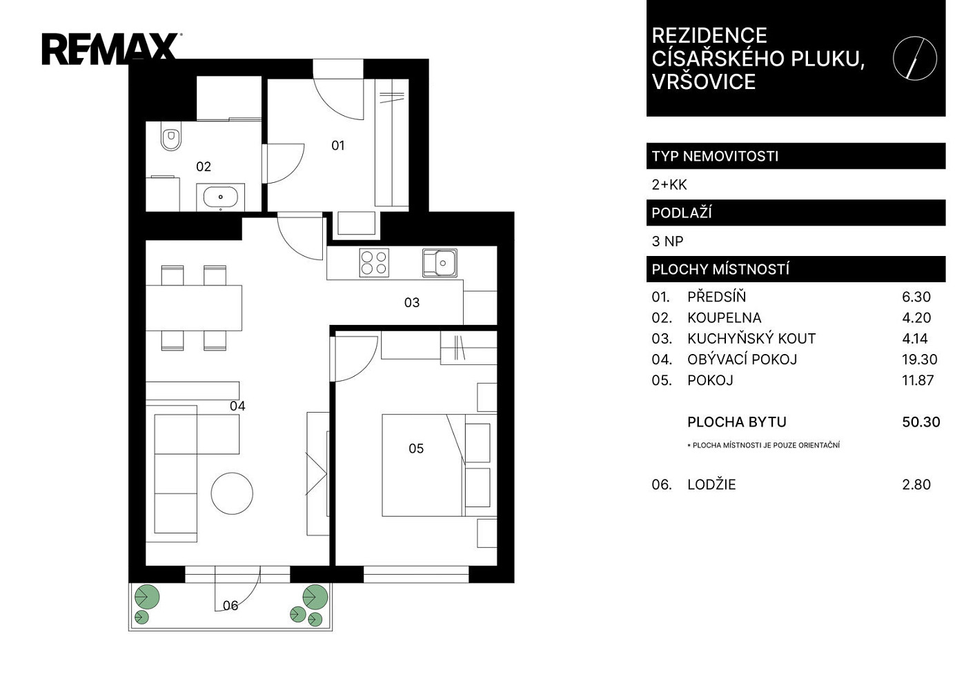 Prodej bytu 2+kk 51 m² – fotografie 2