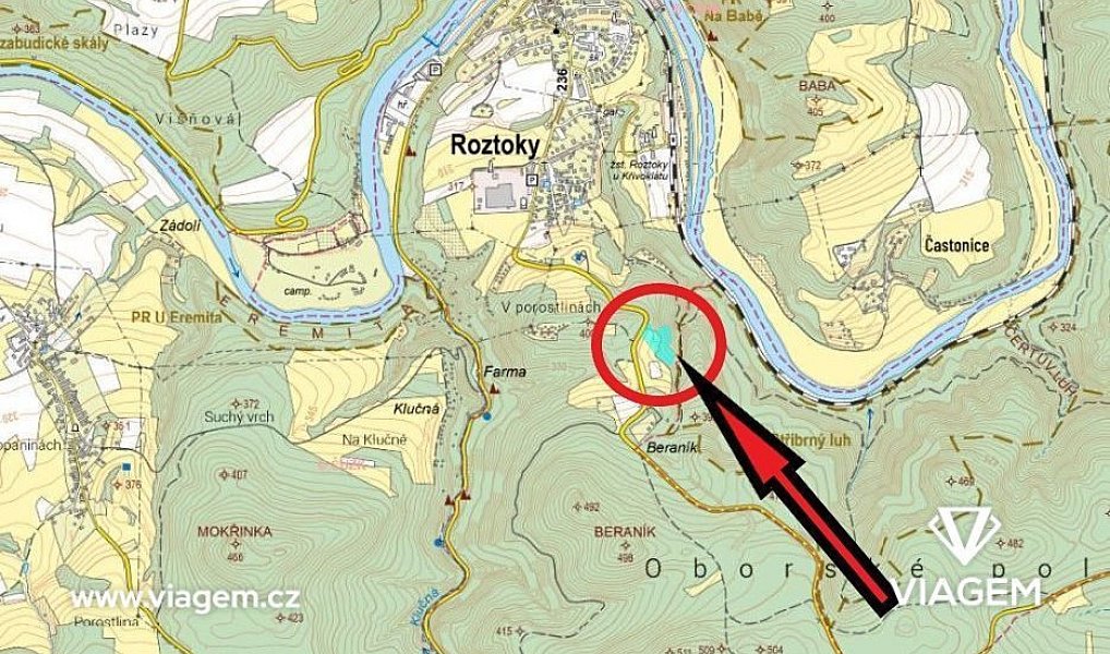 Prodej pole 6 917 m², Roztoky – náhled fotky 4