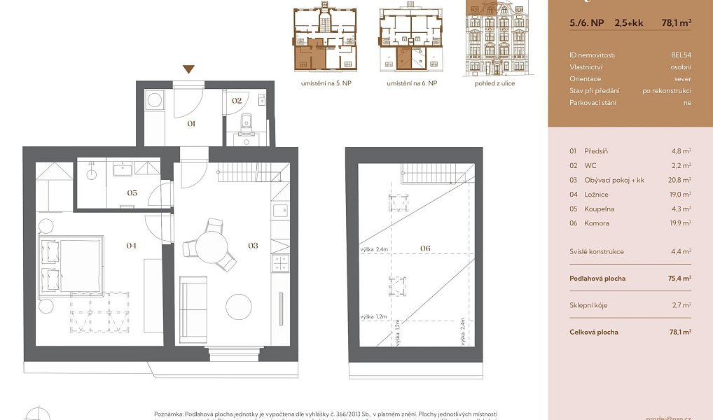 Prodej bytu atypického 71 m², Praha – náhled fotky 2
