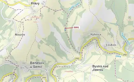 Dražba lesa 1 964 m², Příkrý