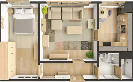 Prodej bytu 2+1 50 m², Okružní, Zlín