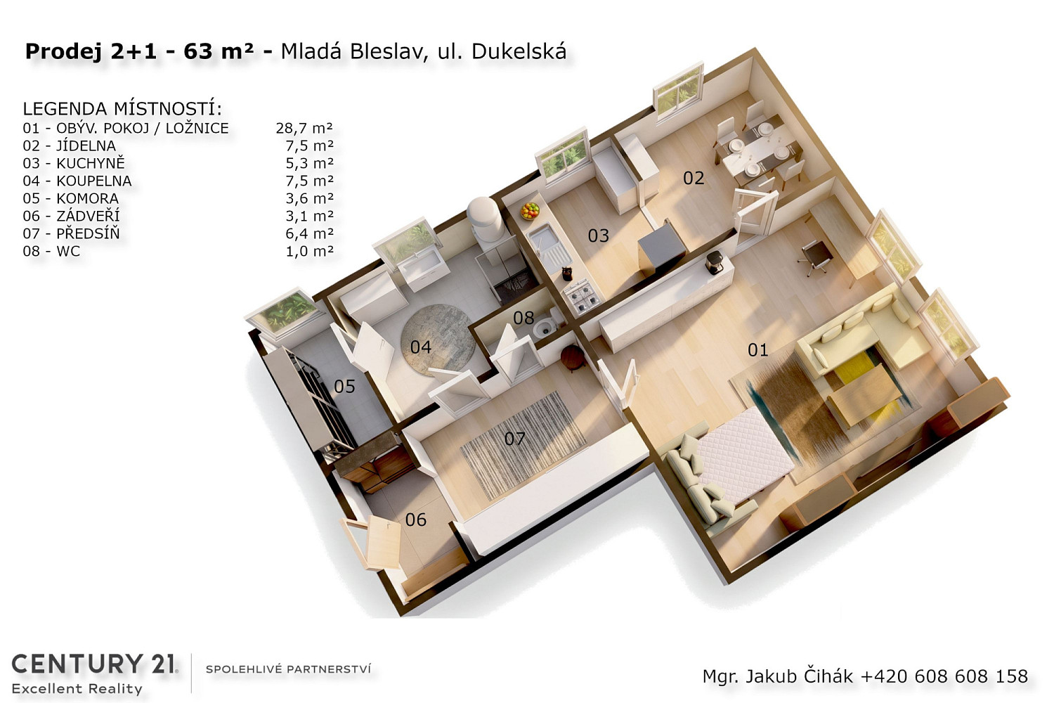 Prodej bytu 2+1 68 m² – fotografie 5