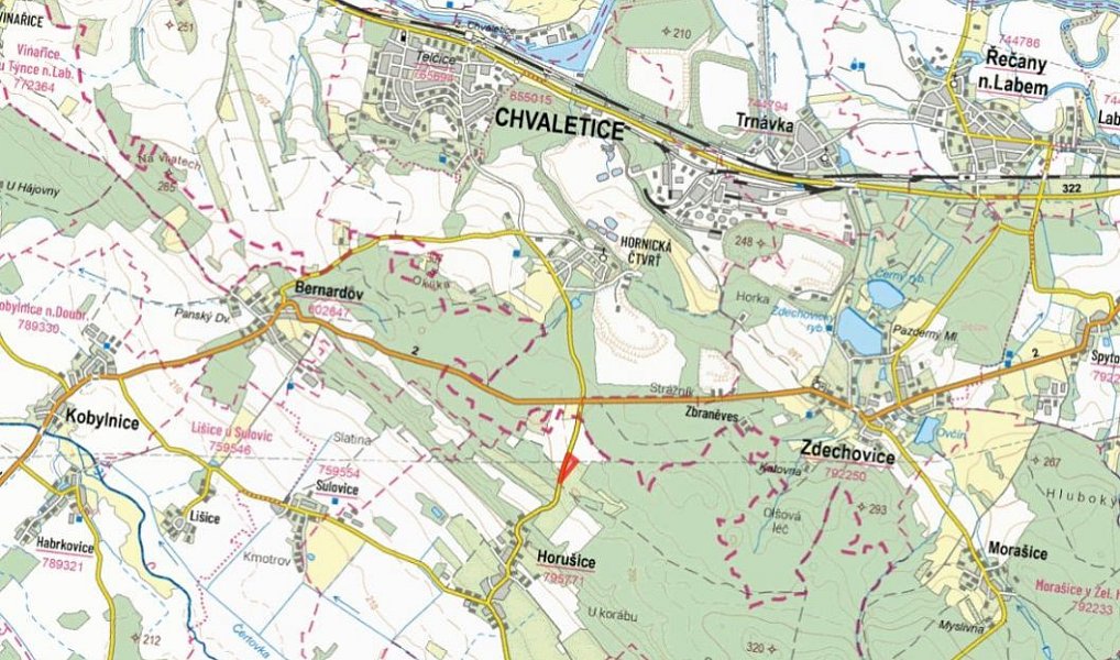 Prodej pole 11 014 m², Horušice – náhled fotky 2