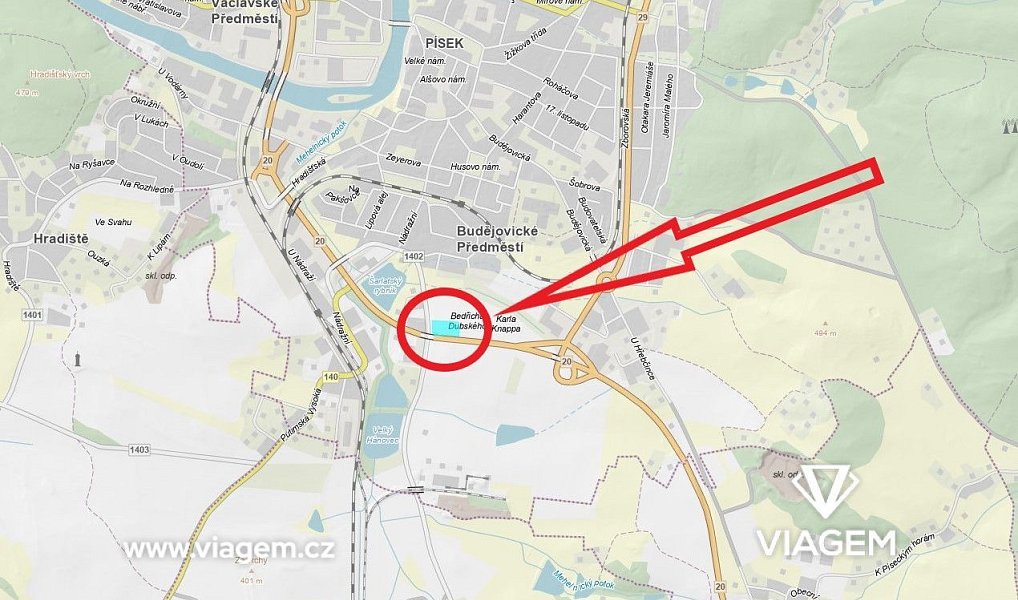 Prodej pole 3 503 m², Písek – náhled fotky 4