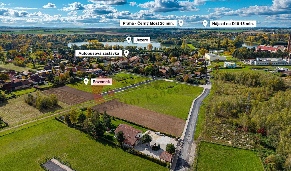 Prodej stavebního pozemku 1 884 m², Káraný – náhled fotky 12