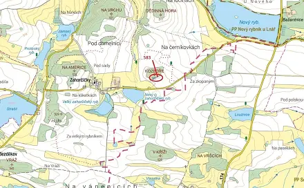 Dražba pozemku 1 221 m², Hradiště