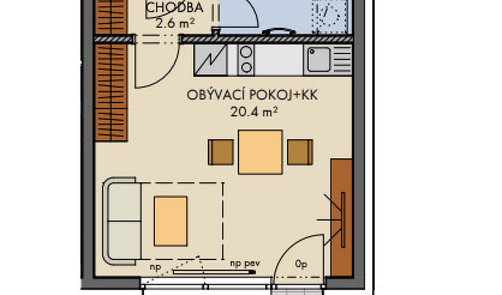 Prodej bytu 1+kk 30 m², Praha – náhled fotky 4