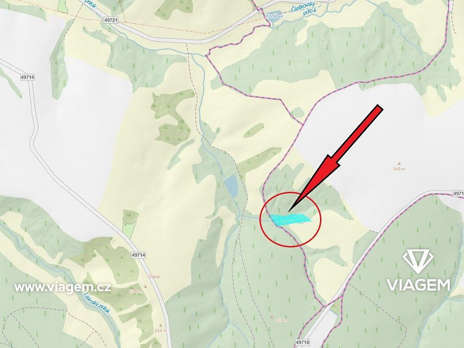 Prodej lesa 1 567 m² – pohled 3