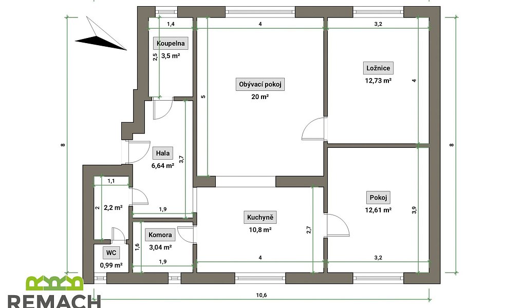 Prodej bytu 3+kk 79 m², Napajedla – náhled fotky 2