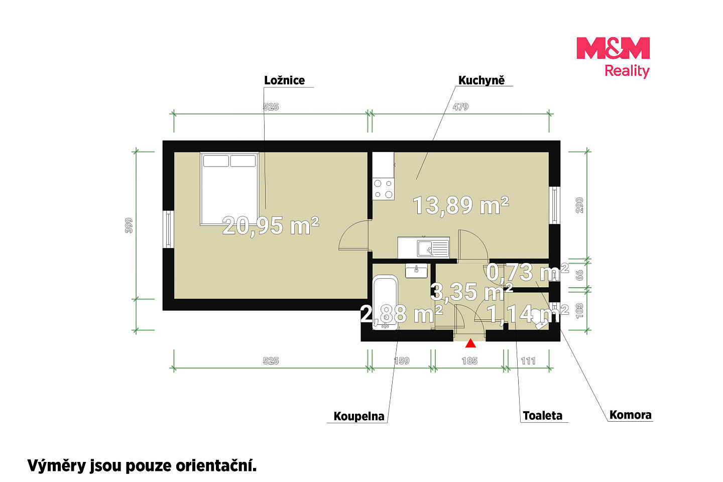 Pronájem bytu 1+1 43 m² – fotografie 4