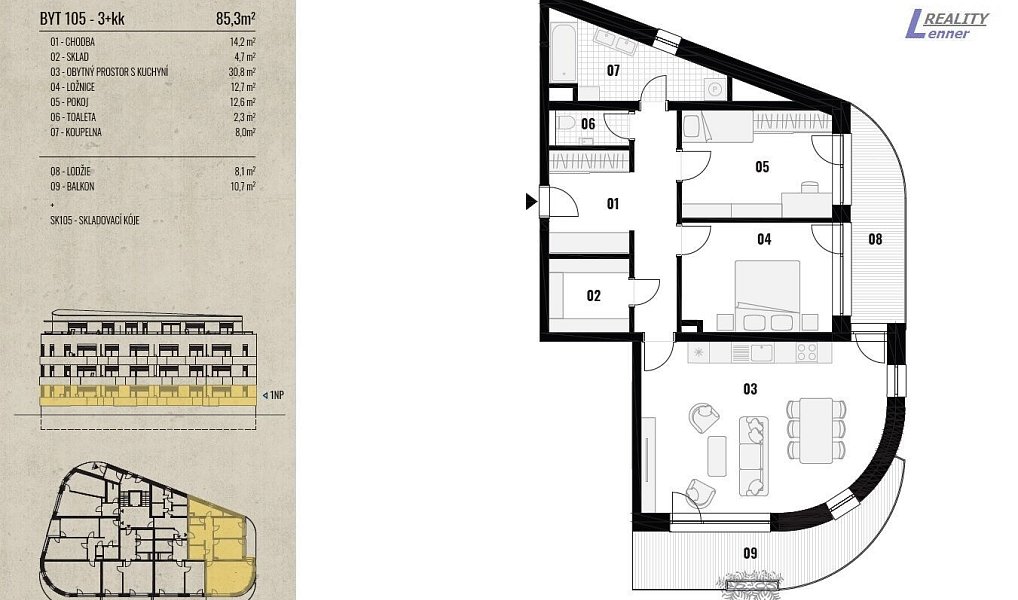 Prodej bytu 3+kk 92 m², Rožmitál pod Třemšínem – náhled fotky 14