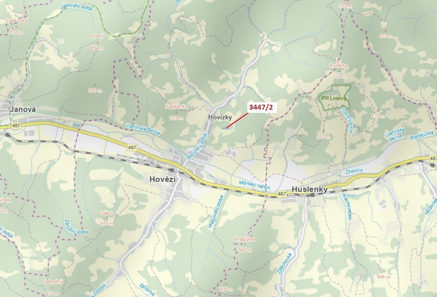 Dražba lesa 550 m²