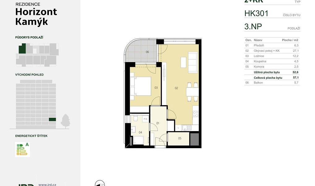 Prodej bytu 2+kk 57 m², Praha – náhled fotky 2