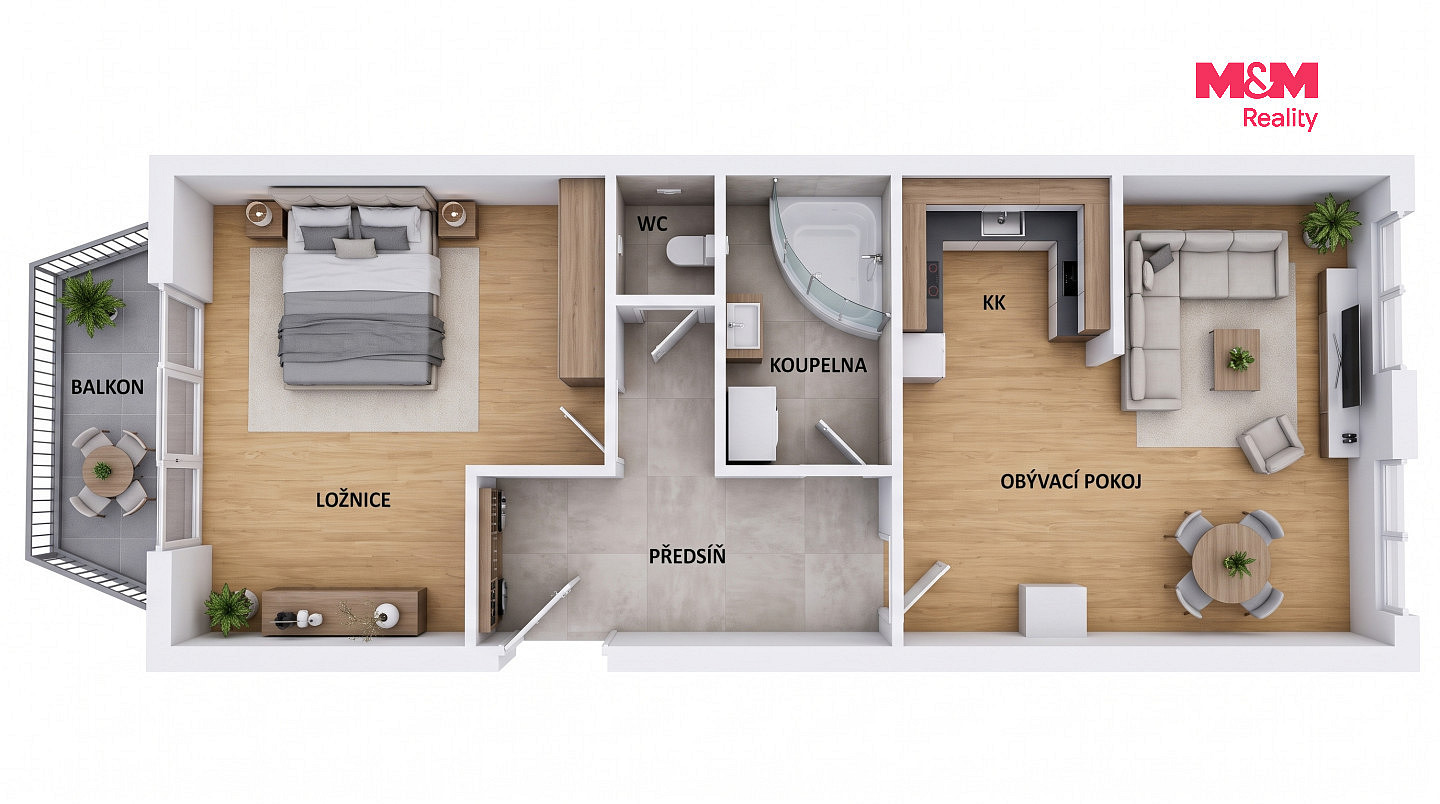 Pronájem bytu 2+kk 68 m² – fotografie 2