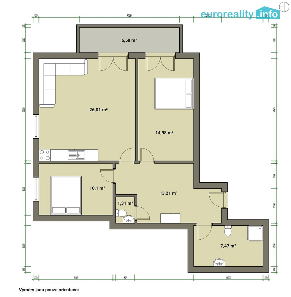 Prodej bytu 3+kk 74 m² – fotografie 4