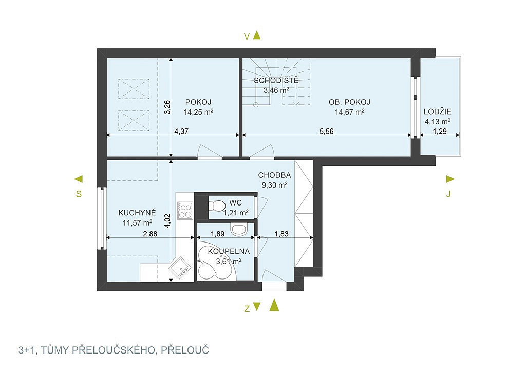 Pronájem bytu 3+1 82 m² — photo 3