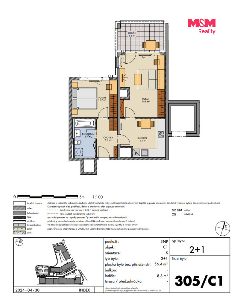 Prodej bytu 2+1 56 m² – fotografie 3
