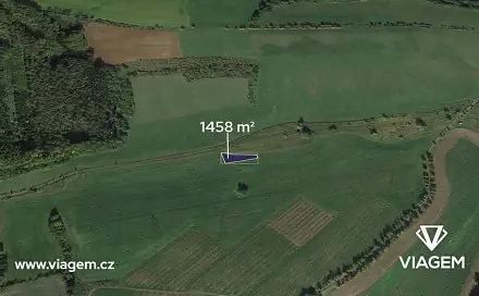 Prodej pole 1 458 m², Pnětluky, okres Louny