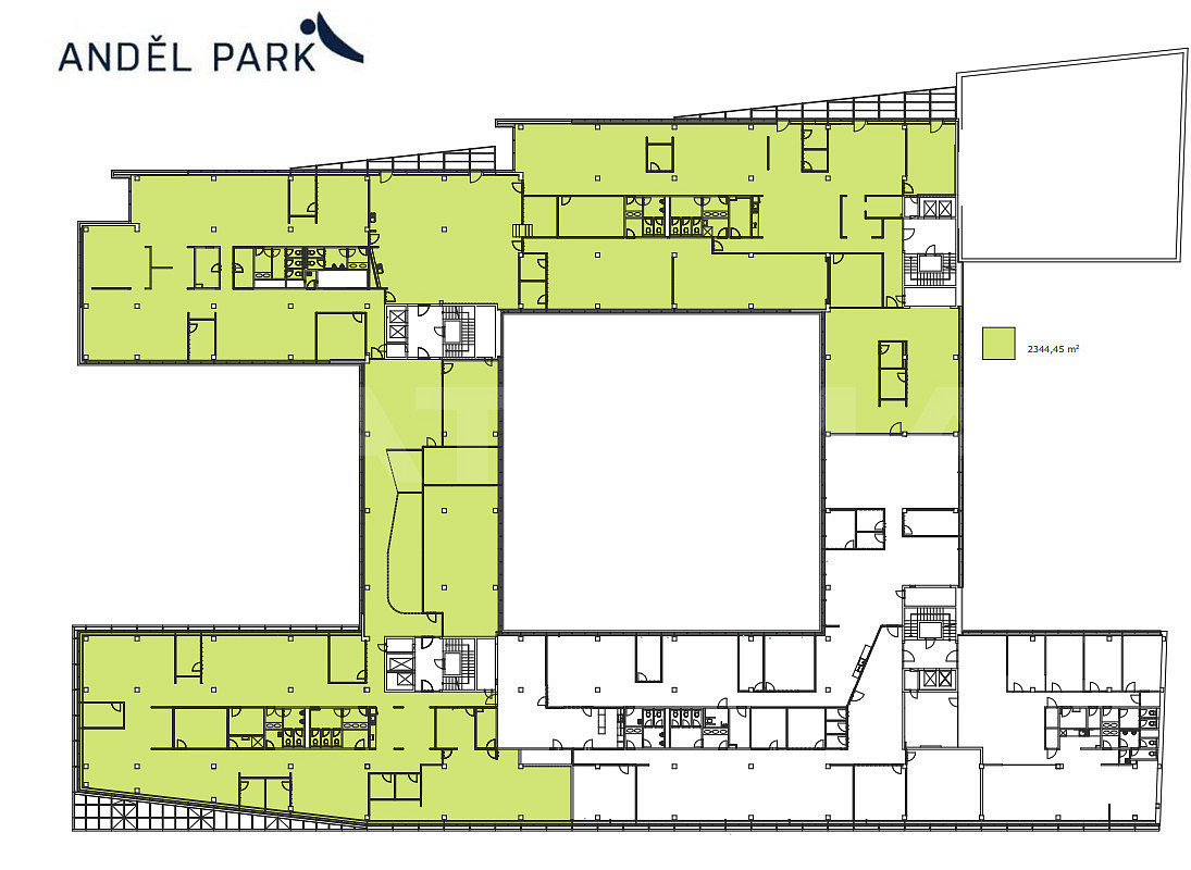 Pronájem kancelářských prostor 2.344 m² v Praze 5 - Smíchov, ul. Radlická – pohled 3