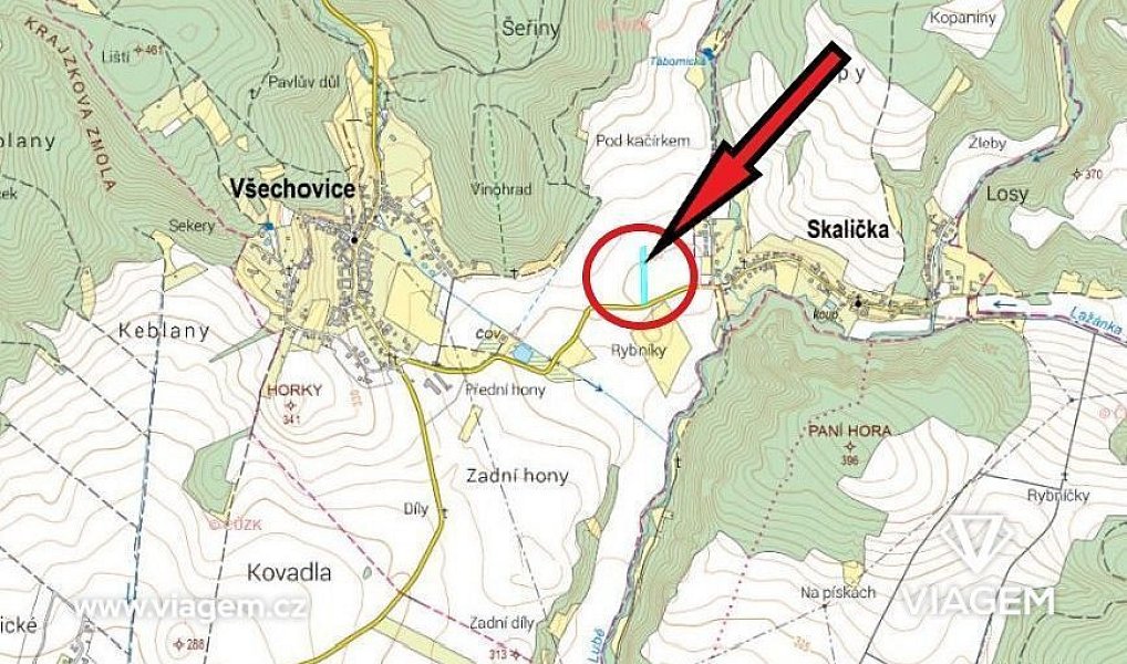 Prodej pole 283 m², Všechovice – náhled fotky 4