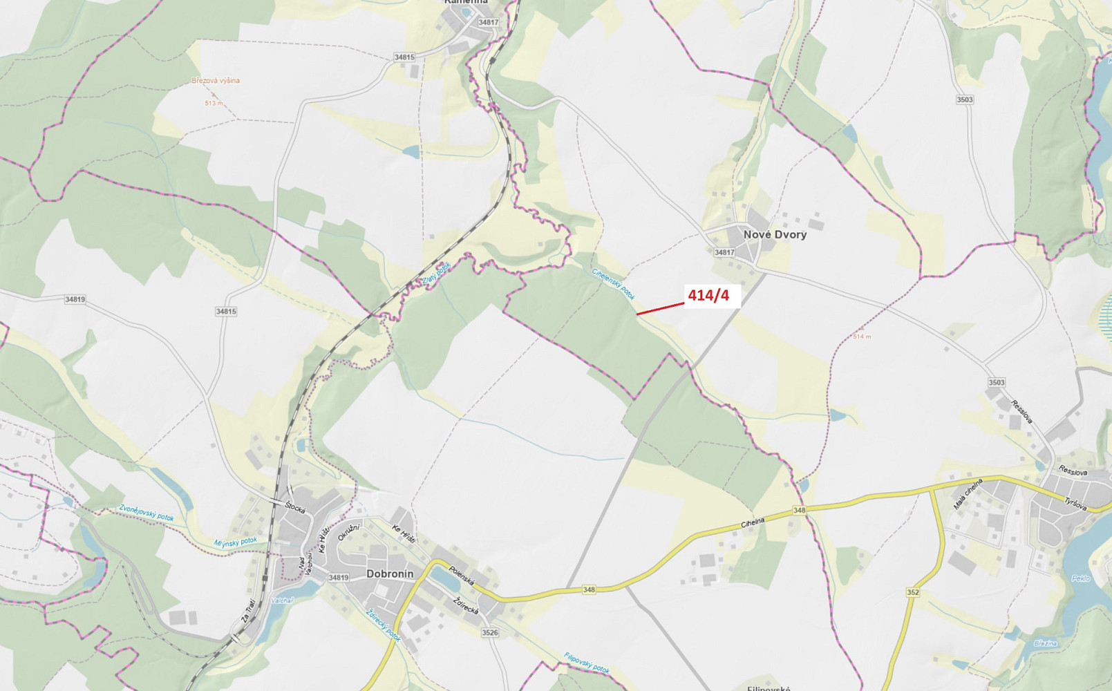 Dražba lesa 106 m²
