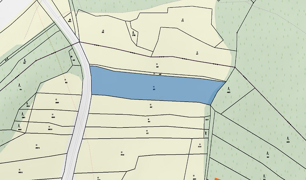 Prodej louky 1 506 m², Mysletice – náhled fotky 3