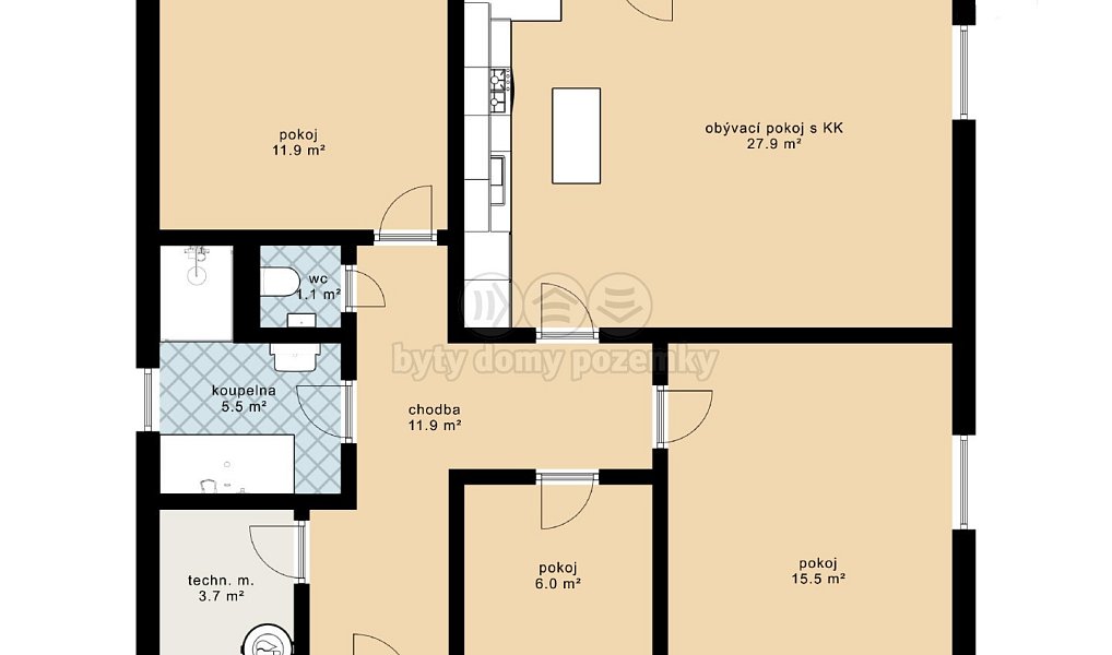 Prodej bytu 4+kk 87 m², Jindřichův Hradec – náhled fotky 22