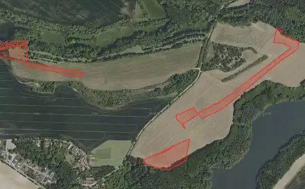 Prodej pole 24 975 m², Vidice - Roztěž, okres Kutná Hora