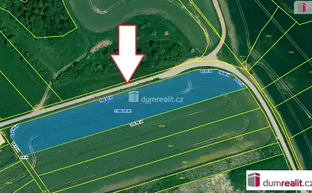 Prodej komerčního pozemku 7 491 m², Úsilné, okres České Budějovice
