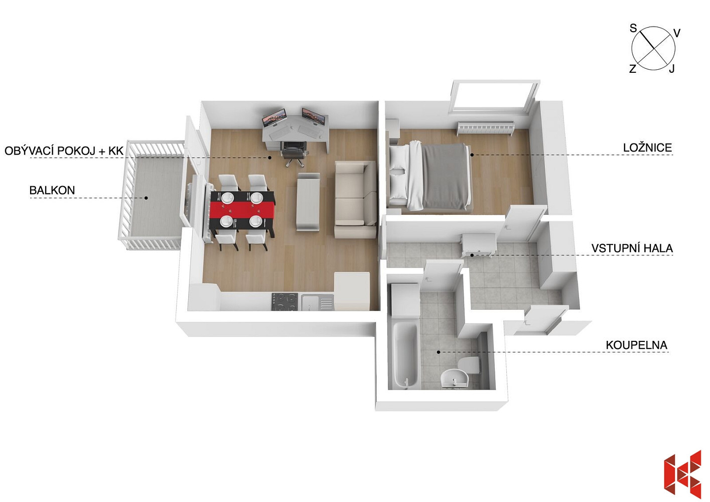 Prodej bytu 2+kk 48 m² – fotografie 2
