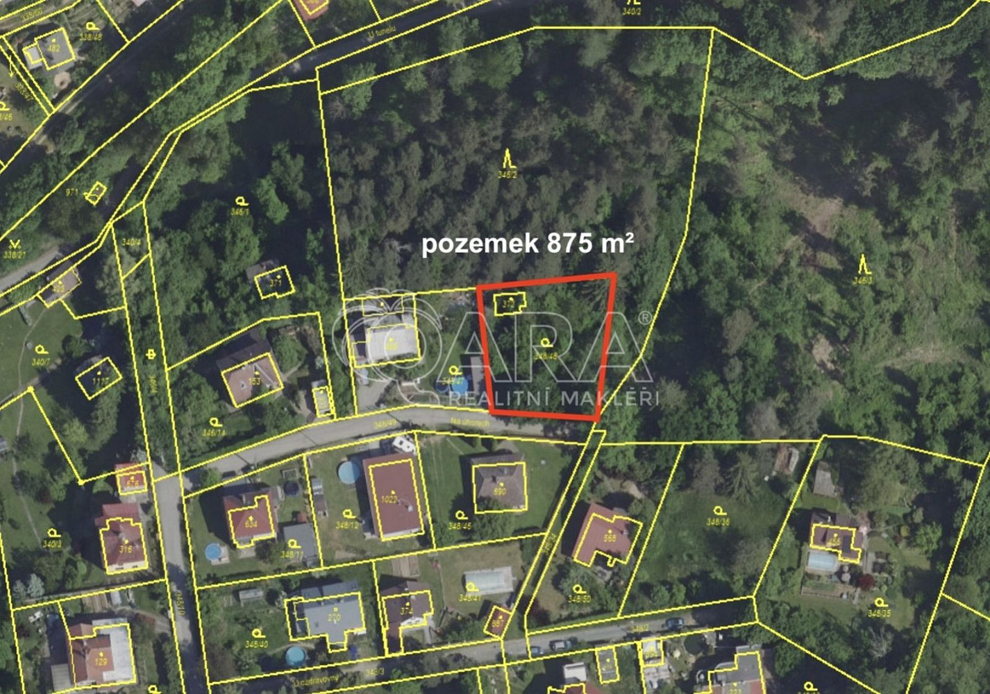 Prodej stavebního pozemku 845 m² – fotografie 2