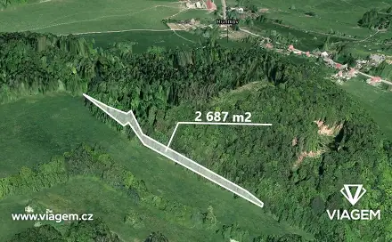 Prodej lesa 1 343 m², Česká Kamenice, okres Děčín