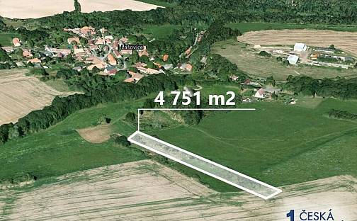 Prodej pole 4 751 m², Lašovice, okres Rakovník