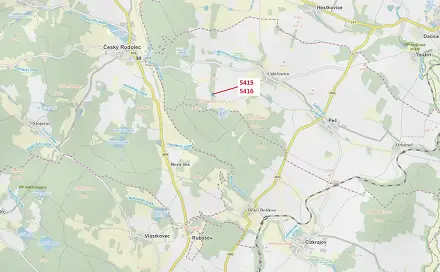 Dražba lesa 4 645 m², Český Rudolec