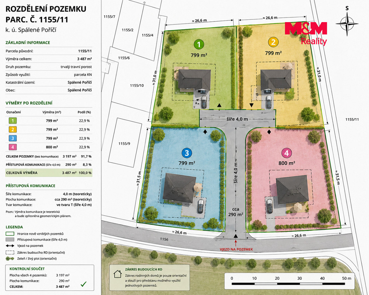 Prodej stavebního pozemku 799 m² – fotografie 4