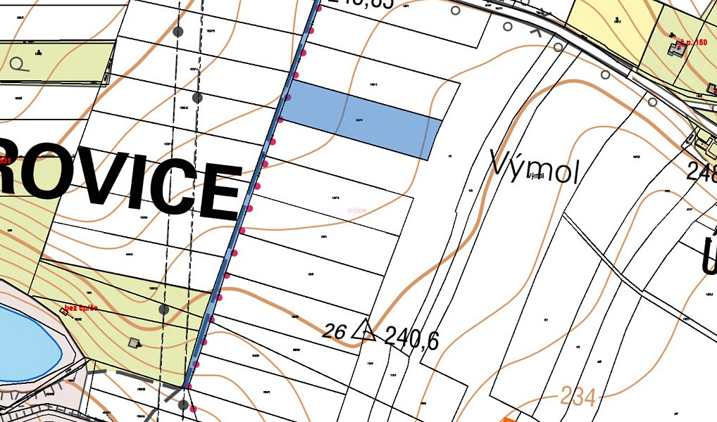 Prodej pole 1 633 m², Dobrovice – náhled fotky 3