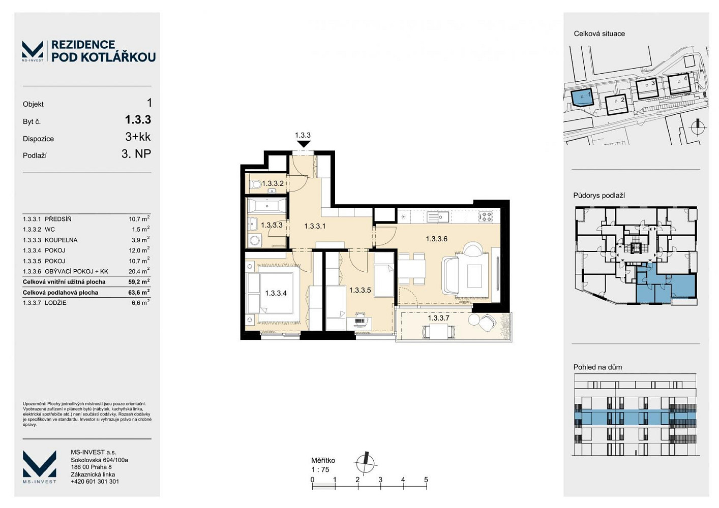 Prodej bytu 3+kk 59 m² — photo 4